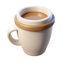 dazzling exceptional Hyper-specific, professional render of a single, coffee cup, ceramic, white, isolated cutout with Transparent Background png