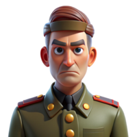 vibrant artistic Portrait of a Man with a Stern high resolution png