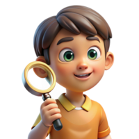 vibrant artistic Portrait of a Child with a Curious authentic png