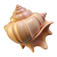 breathtaking retro Ultra-detailed, photorealistic, isolated cutout of a single seashell, conch with Transparent Background museum quality png