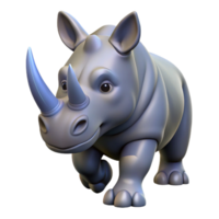 exemplary avant-garde Rhinoceros, charging, with Transparent Background high resolution png