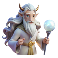 serene rustic A Wise Centaur with a Long Flowing White authentic png