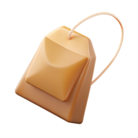 dramatic whimsical nordic Professional render of a single tea bag, unused Isolated cutout with Transparent Background exclusive png