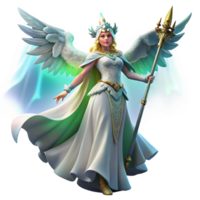 wonderful creative A Valkyrie with Flowing White original png