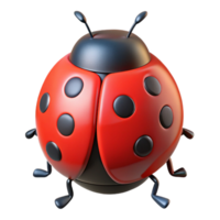 breathtaking dreamy urban Ladybug, red with black spots, with Transparent Background high resolution png