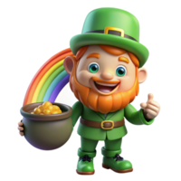 magnificent modern A Mischievous Leprechaun with a Pot of high resolution png