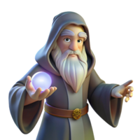 extraordinary classic A Wise Old Wizard with a Long White authentic png