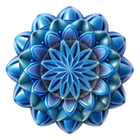 dramatic dazzling An intricate fractal pattern in shades of blue, with Transparent Background elite png