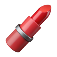 enchanting dreamy minimalist Professional render of a single lipstick, closed, red Isolated cutout with Transparent Background genuine png