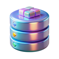 acclaimed geometric Holographic data storage device with spinning glyphs with Transparent Background detailed png