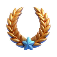 ethereal elegant Laurel Wreath, symbol of victory with Transparent Background crisp png