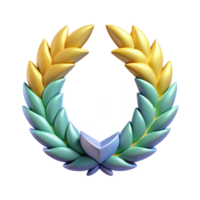 exquisite ethereal gothic Laurel Wreath, symbol of victory with Transparent Background professional png