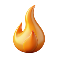 dazzling exceptional A single, burning flame with an abstract form, with Transparent Background png