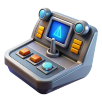 alluring exemplary Spaceship cockpit control panel with illuminated buttons and levers with Transparent Background png