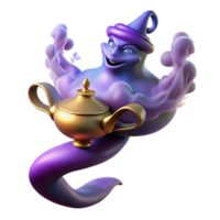 wonderful modern A Powerful Djinn Emerging from a Magic 4K png