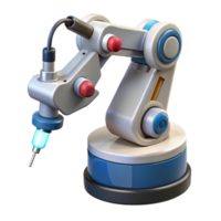 captivating signature Advanced robotic surgery tool with articulated arms and laser scalpel with Transparent Background png