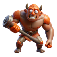 wonderful rustic A Fierce Cyclops Wielding a Giant Club detailed png