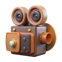 exquisite renaissance Hyper-specific, isolated cutout, concept art style render of a vintage film camera with bellows with Transparent Background high quality png