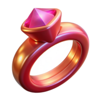 breathtaking signature A magical ring with a large ruby with Transparent Background png