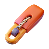 exquisite energetic bohemian Concept art style, hyper-specific isolated cutout of a single zipper pull with Transparent Background gallery standard png