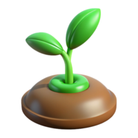 captivating calm coastal Green sprout emerging from seed with Transparent Background crisp png