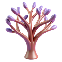 ethereal dramatic A stylized, abstract tree with branches made of flowing lines, with Transparent Background sharp png