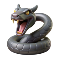 captivating celebrated A coiled viper with fangs bared with Transparent Background png
