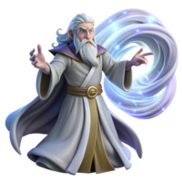 beautiful rustic A Powerful Wizard with a Long White Beard genuine png