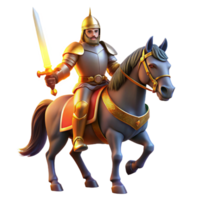 wonderful rustic A Noble Knight in Shining Armor Riding a high resolution png