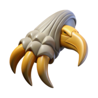 breathtaking timeless Ultra-detailed, isolated cutout of a single Griffin talon, hyper-specific, professional render, concept art style with Transparent Background png