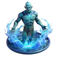 impressive vintage A Powerful Elemental with Glowing Runes professional png
