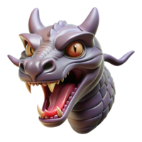 alluring exemplary Hyper-specific, isolated cutout of a single Chimera head snake, ultra-detailed, professional render, concept art style with Transparent Background png