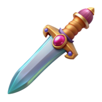 alluring memorable A decorative dagger with a jeweled hilt with Transparent Background png