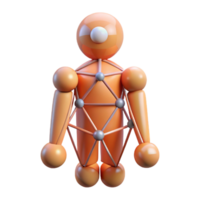 enchanting sought-after A stylized, abstract human figure composed of interconnected lines, with Transparent Background png