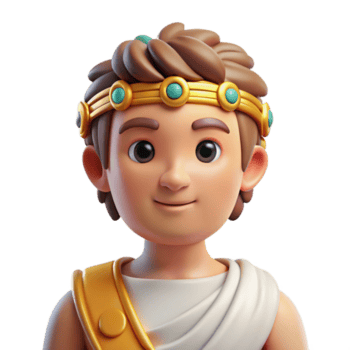 lindo alegre meio século grego mitologia ícones, conjunto do Individual ícones com transparente fundo feito à mão png