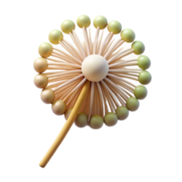 beautiful tropical Concept art style isolated cutout of a single dandelion seed head, with Transparent Background top-tier png