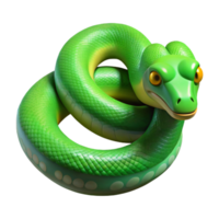 alluring minimalist A slithering green tree python with Transparent Background top-tier png