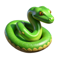 dynamic picturesque A slithering green tree python with Transparent Background handcrafted png