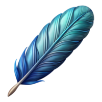 dynamic mesmerizing A single, stylized feather with intricate patterns, with Transparent Background 4K png