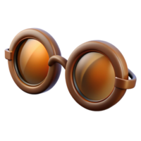 bold fascinating Photorealistic, ultra-detailed professional render of a vintage spectacles with round lenses, isolated cutout with Transparent Background flawless png