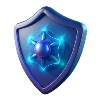 deslumbrante gótico uma solteiro, abstrato escudo com uma brilhando energia campo, com transparente fundo nível superior png