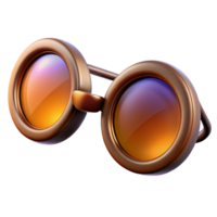 beautiful bohemian Photorealistic, ultra-detailed professional render of a vintage spectacles with round lenses, isolated cutout with Transparent Background refined png