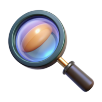 exquisite renaissance A single, abstract magnifying glass with a distorted lens, with Transparent Background fine detail png