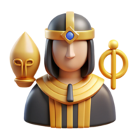 distinctive impressionist Egyptian Mythology Icons, set of individual icons with Transparent Background masterfully captured png