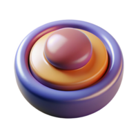 elegant standout Concept art style, isolated cutout of a single button with Transparent Background png