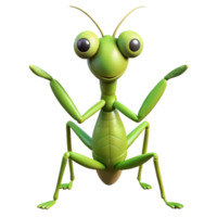 dramatic nostalgic contemporary Concept art style, hyper-specific, isolated cutout of a single praying mantis, front view, arms raised with Transparent Background ultra HD png