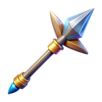 elegant surreal Gungnir, Odin's spear, magical properties, never misses its target, with Transparent Background high resolution png
