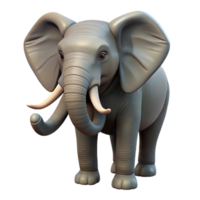 alluring intense surreal Photorealistic, professional render, isolated cutout of a single African elephant, trunk raised with Transparent Background gallery standard png