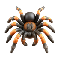 energetic magnificent Concept art style, isolated cutout of a hyper-specific tarantula, close-up, front view with Transparent Background artisan png