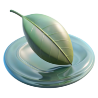 dramatic traditional A Single Leaf Floating on the Surface of professional png